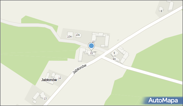 Jabłonów, Jabłonów, 11, mapa Jabłonów