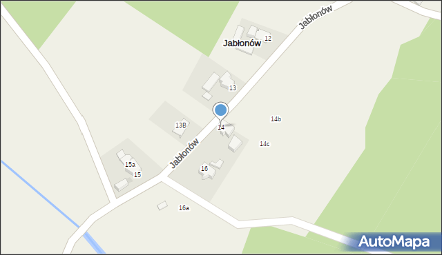 Jabłonów, Jabłonów, 14, mapa Jabłonów