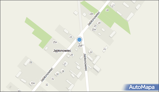 Jabłonowiec, Jabłonowiec, 23A, mapa Jabłonowiec