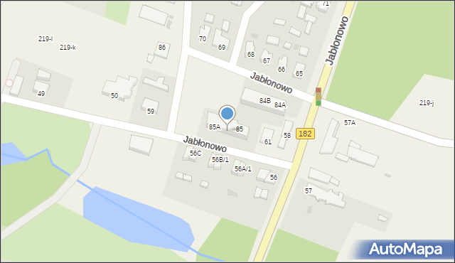 Jabłonowo, Jabłonowo, 85B, mapa Jabłonowo