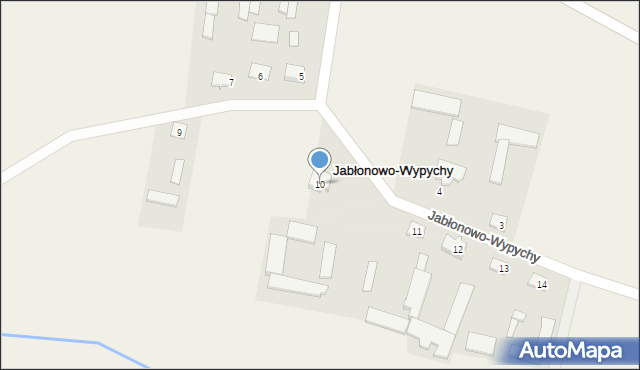 Jabłonowo-Wypychy, Jabłonowo-Wypychy, 10, mapa Jabłonowo-Wypychy