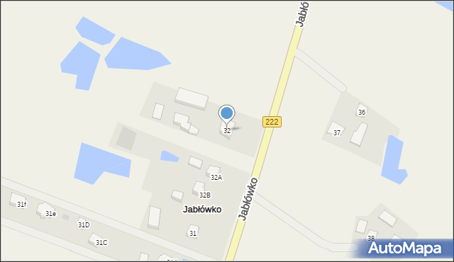 Jabłówko, Jabłówko, 32, mapa Jabłówko