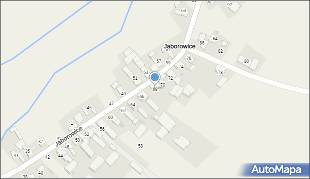 Jaborowice, Jaborowice, 68, mapa Jaborowice