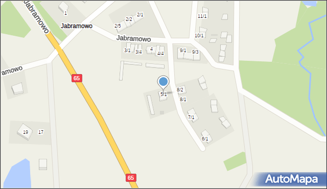 Jabramowo, Jabramowo, 5/1, mapa Jabramowo