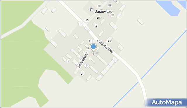 Jacewicze, Jacewicze, 8, mapa Jacewicze