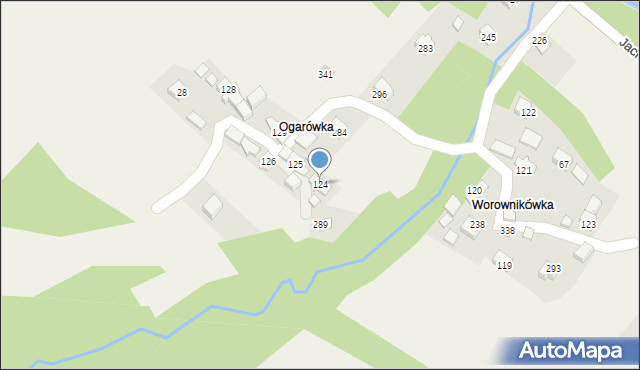 Jachówka, Jachówka, 124, mapa Jachówka