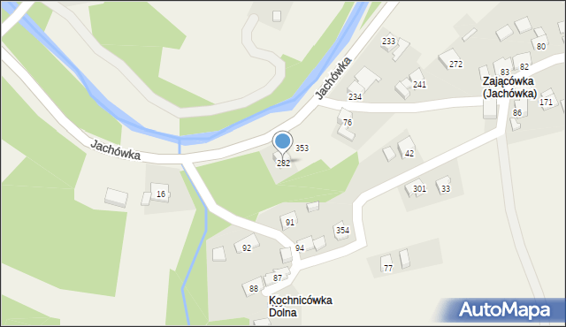 Jachówka, Jachówka, 282, mapa Jachówka