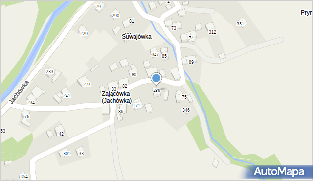 Jachówka, Jachówka, 286, mapa Jachówka