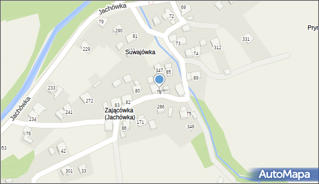 Jachówka, Jachówka, 78, mapa Jachówka