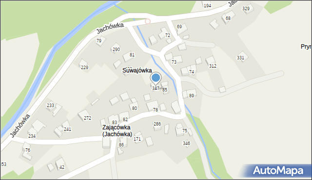 Jachówka, Jachówka, 85, mapa Jachówka