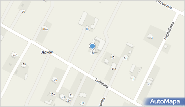 Jacków, Jacków, 86, mapa Jacków