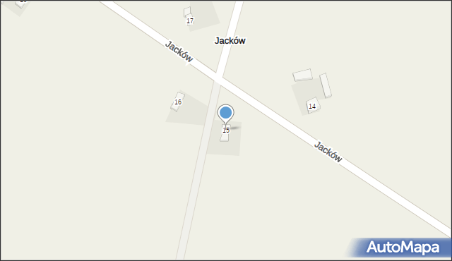 Jacków, Jacków, 15, mapa Jacków