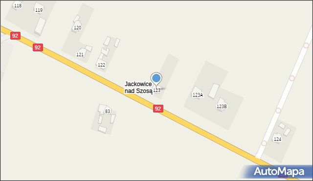 Jackowice, Jackowice, 123, mapa Jackowice