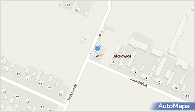 Jackowice, Jackowice, 45, mapa Jackowice