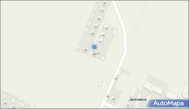 Jackowice, Jackowice, 69, mapa Jackowice