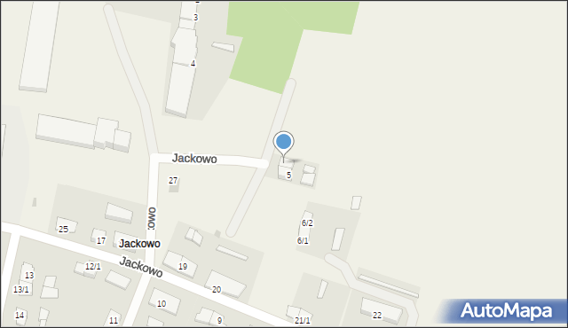 Jackowo, Jackowo, 5/1, mapa Jackowo