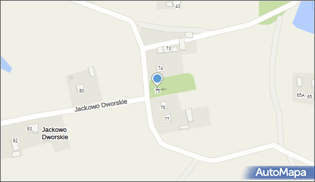 Jackowo Dworskie, Jackowo Dworskie, 75, mapa Jackowo Dworskie