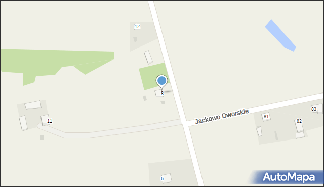 Jackowo Dworskie, Jackowo Dworskie, 8, mapa Jackowo Dworskie