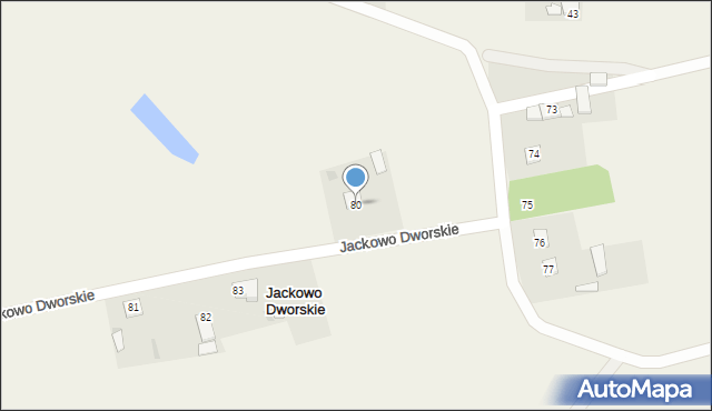 Jackowo Dworskie, Jackowo Dworskie, 80, mapa Jackowo Dworskie