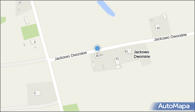 Jackowo Dworskie, Jackowo Dworskie, 81, mapa Jackowo Dworskie