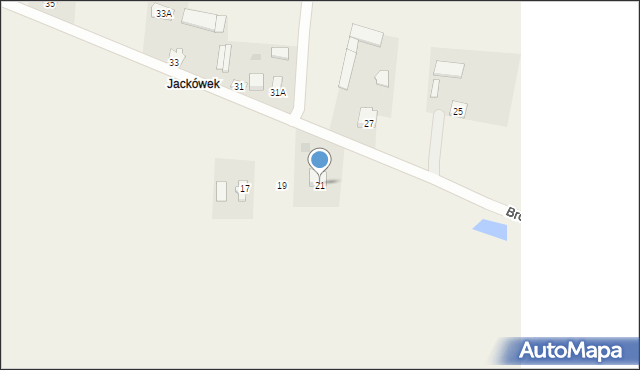 Jackowo Włościańskie, Jackowo Włościańskie, 21, mapa Jackowo Włościańskie