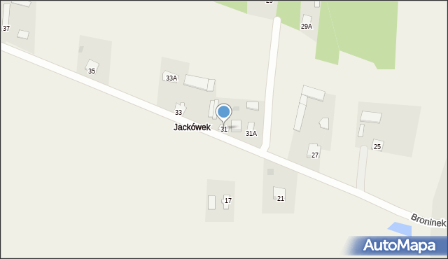 Jackowo Włościańskie, Jackowo Włościańskie, 31, mapa Jackowo Włościańskie