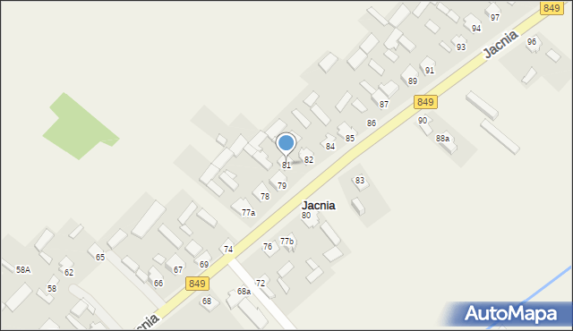 Jacnia, Jacnia, 81, mapa Jacnia