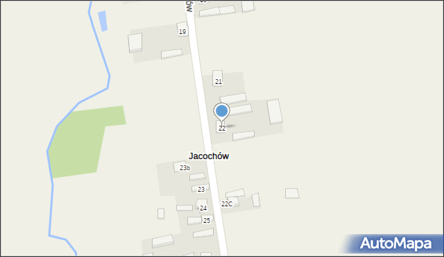 Jacochów, Jacochów, 22, mapa Jacochów