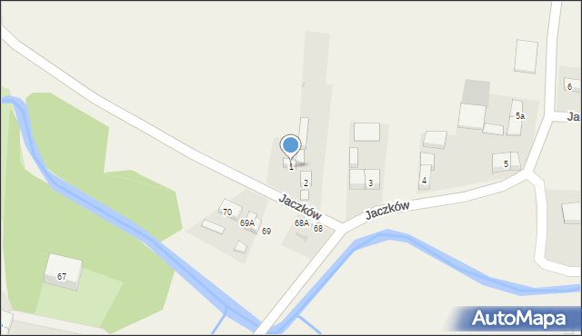 Jaczków, Jaczków, 1, mapa Jaczków