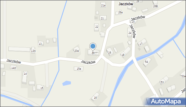 Jaczków, Jaczków, 20, mapa Jaczków