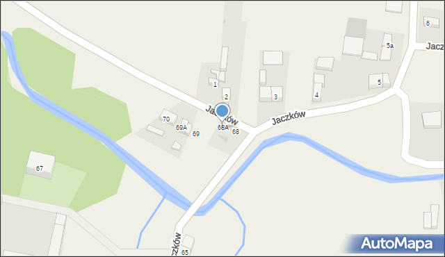 Jaczków, Jaczków, 68A, mapa Jaczków