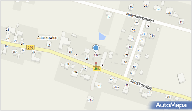 Jaczkowice, Jaczkowice, 14A, mapa Jaczkowice