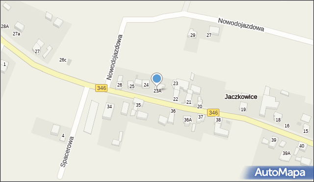 Jaczkowice, Jaczkowice, 23A, mapa Jaczkowice