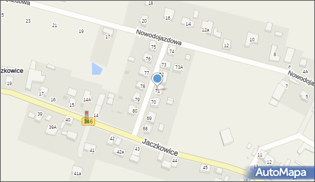 Jaczkowice, Jaczkowice, 71, mapa Jaczkowice