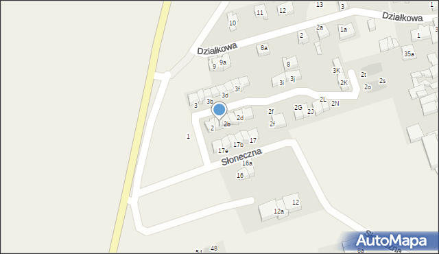 Jaczów, Jaśminowa, 2a, mapa Jaczów