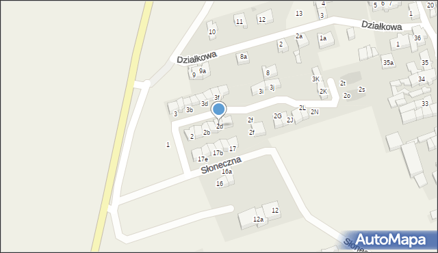 Jaczów, Jaśminowa, 2d, mapa Jaczów