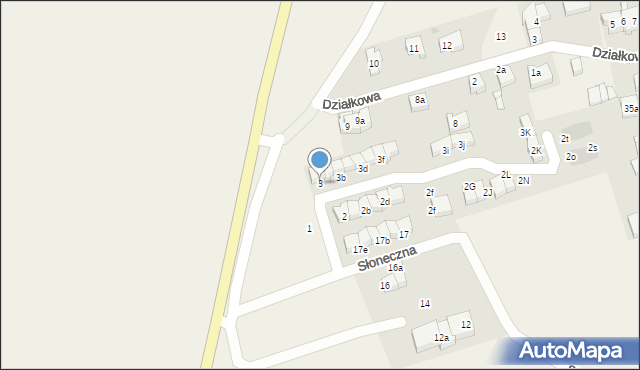 Jaczów, Jaśminowa, 3, mapa Jaczów