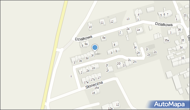 Jaczów, Jaśminowa, 3g, mapa Jaczów