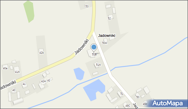 Jadowniki, Jadowniki, 51B, mapa Jadowniki