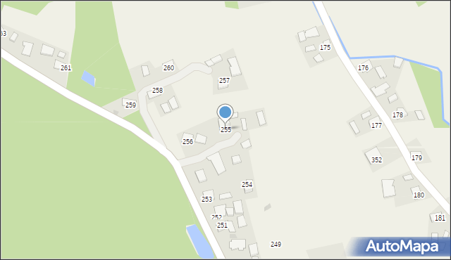 Jadowniki Mokre, Jadowniki Mokre, 255, mapa Jadowniki Mokre