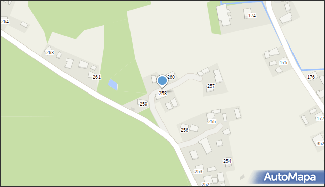 Jadowniki Mokre, Jadowniki Mokre, 258, mapa Jadowniki Mokre