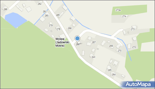 Jadowniki Mokre, Jadowniki Mokre, 266, mapa Jadowniki Mokre