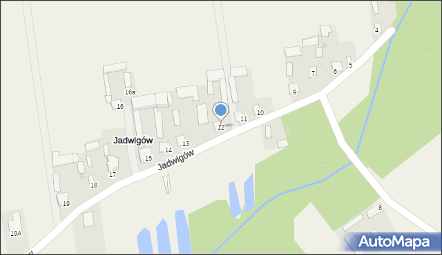 Jadwigów, Jadwigów, 12, mapa Jadwigów