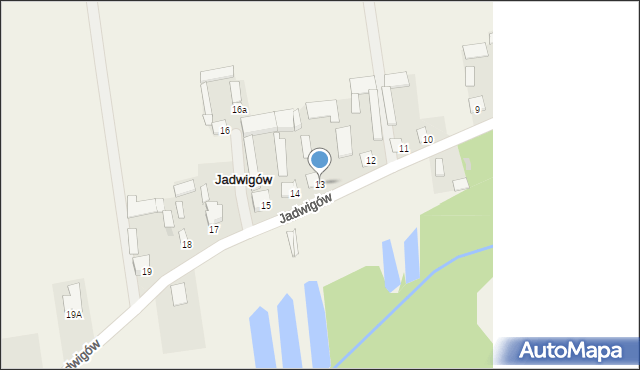 Jadwigów, Jadwigów, 13, mapa Jadwigów