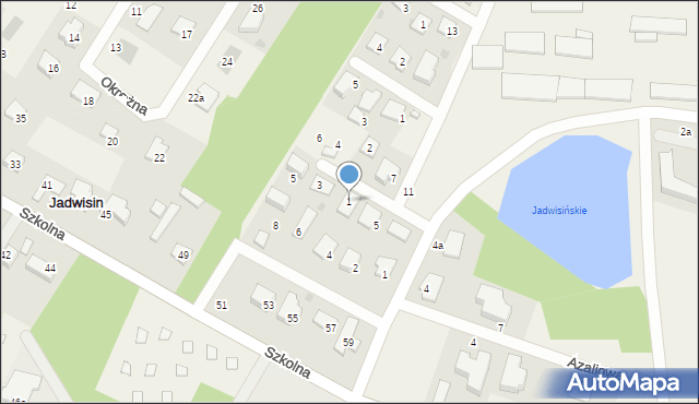 Jadwisin, Jaśminowa, 1, mapa Jadwisin