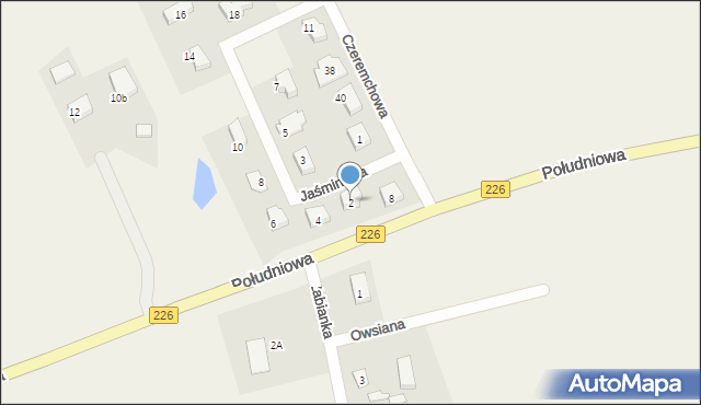 Jagatowo, Jaśminowa, 2, mapa Jagatowo