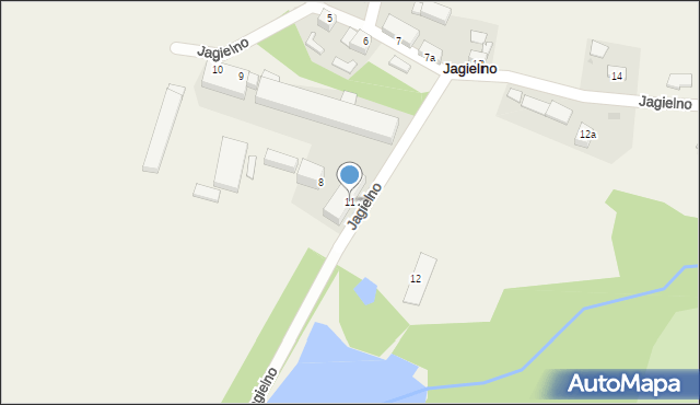 Jagielno, Jagielno, 11, mapa Jagielno