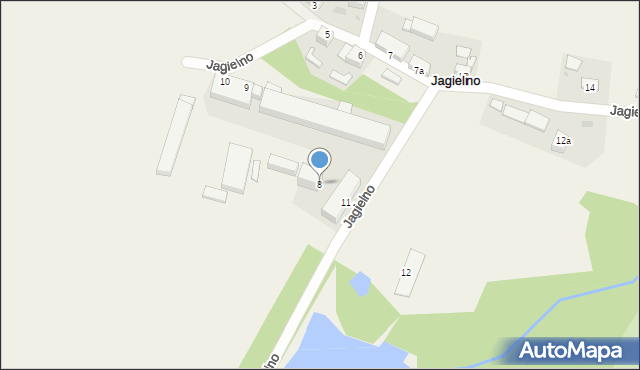 Jagielno, Jagielno, 8, mapa Jagielno