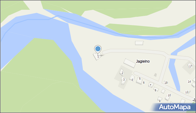 Jagielno, Jagielno, 1, mapa Jagielno