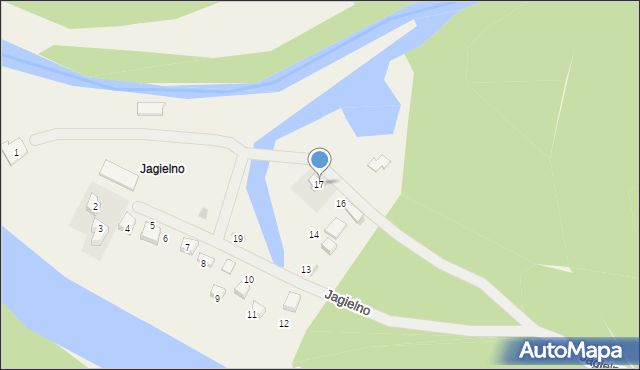 Jagielno, Jagielno, 17, mapa Jagielno